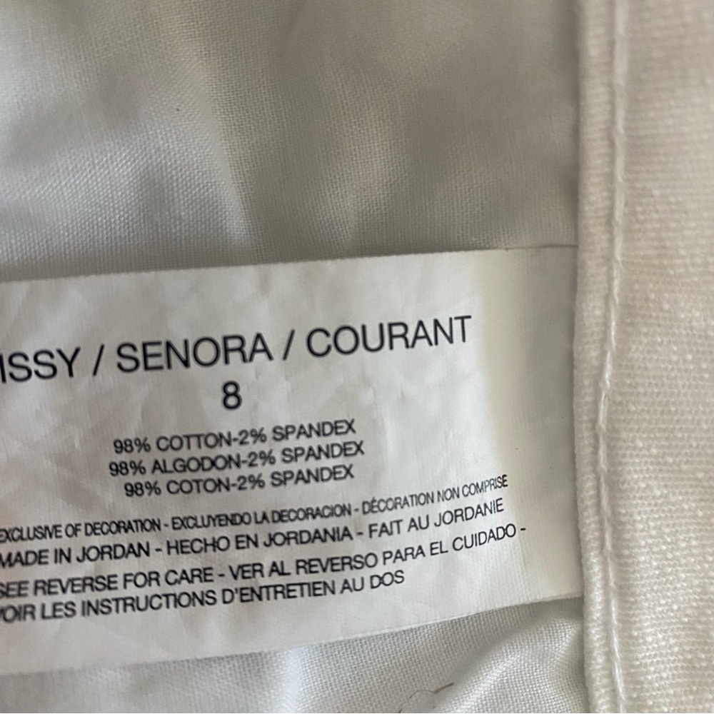 Men's White Cropped Jeans - Classic Straight Fit - Picture 6 of 6